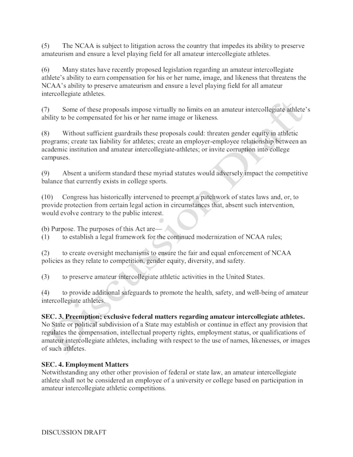 NCAA NIL Draft Language -2